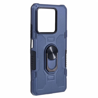 For Xiaomi Redmi Note 13 5G Phone Case Anti-scratch PC+TPU Protective Cover with Ring Kickstand