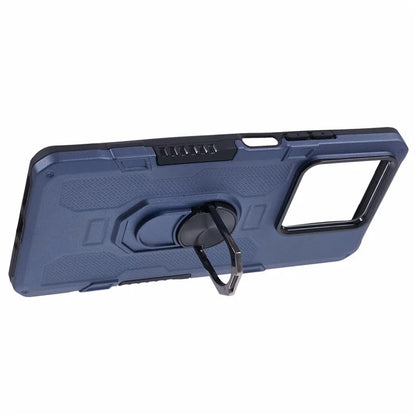 For Xiaomi Redmi Note 13 5G Phone Case Anti-scratch PC+TPU Protective Cover with Ring Kickstand