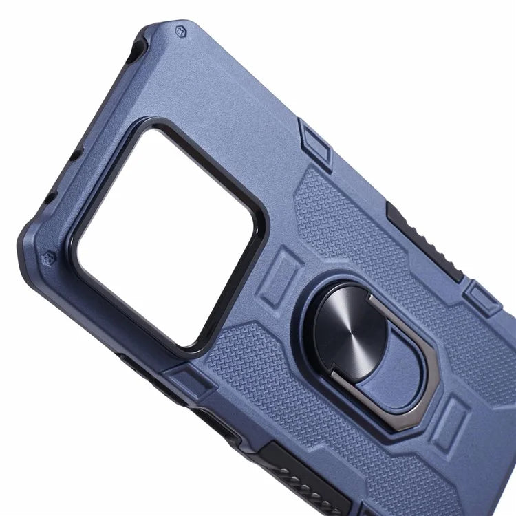 For Xiaomi Redmi Note 13 5G Phone Case Anti-scratch PC+TPU Protective Cover with Ring Kickstand