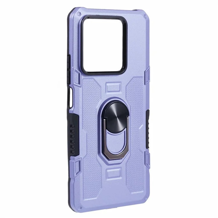 For Xiaomi Redmi Note 13 5G Phone Case Anti-scratch PC+TPU Protective Cover with Ring Kickstand