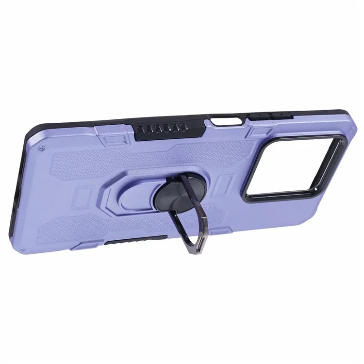 For Xiaomi Redmi Note 13 5G Phone Case Anti-scratch PC+TPU Protective Cover with Ring Kickstand