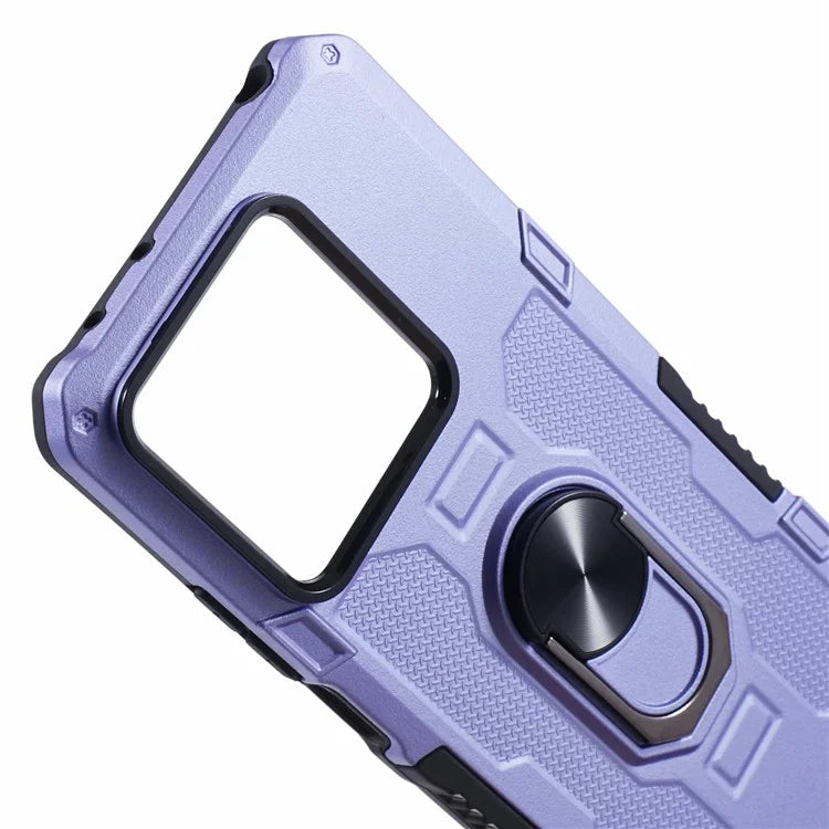 For Xiaomi Redmi Note 13 5G Phone Case Anti-scratch PC+TPU Protective Cover with Ring Kickstand