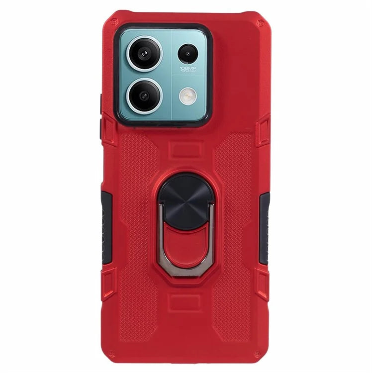 For Xiaomi Redmi Note 13 5G Phone Case Anti-scratch PC+TPU Protective Cover with Ring Kickstand