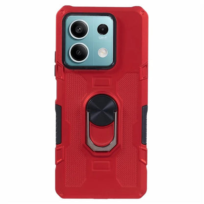For Xiaomi Redmi Note 13 5G Phone Case Anti-scratch PC+TPU Protective Cover with Ring Kickstand