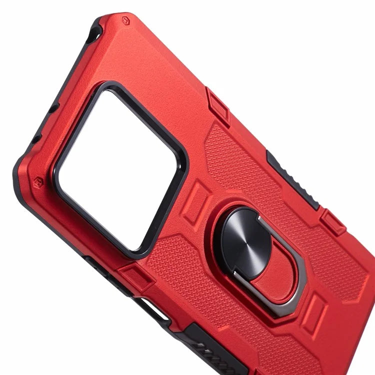 For Xiaomi Redmi Note 13 5G Phone Case Anti-scratch PC+TPU Protective Cover with Ring Kickstand