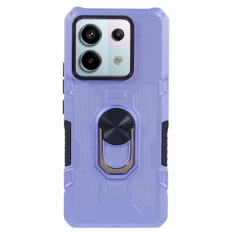 For Xiaomi Redmi Note 13 Pro 5G / Poco X6 5G Phone Case Ring Kickstand PC+TPU Shockproof Cover