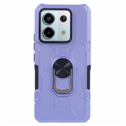 For Xiaomi Redmi Note 13 Pro 5G / Poco X6 5G Phone Case Ring Kickstand PC+TPU Shockproof Cover