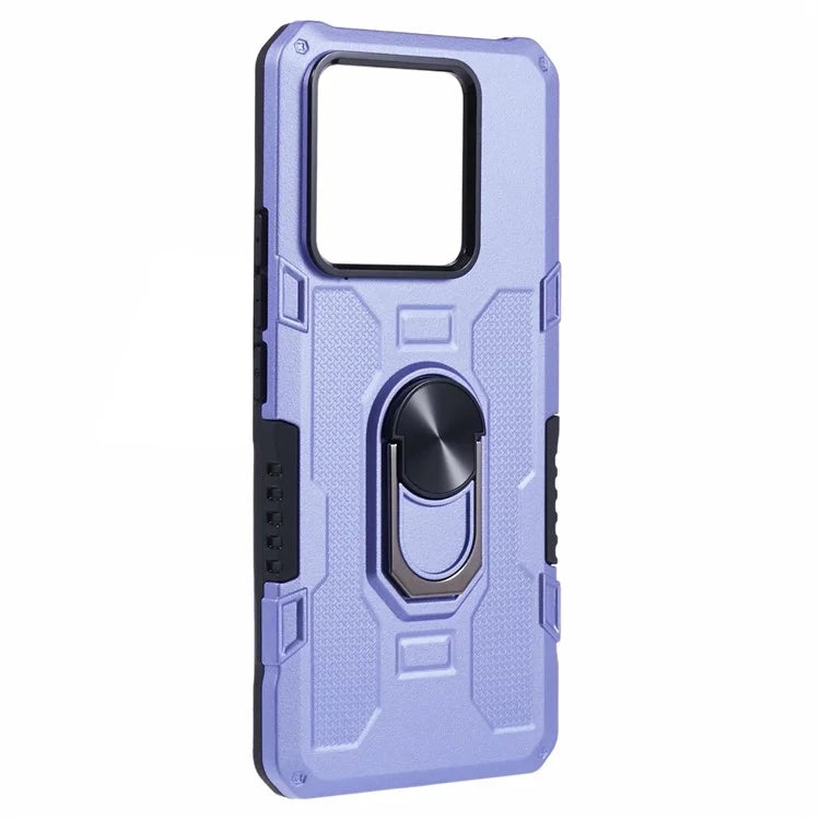 For Xiaomi Redmi Note 13 Pro 5G / Poco X6 5G Phone Case Ring Kickstand PC+TPU Shockproof Cover