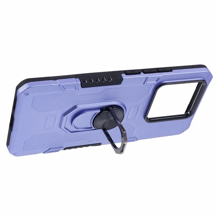 For Xiaomi Redmi Note 13 Pro 5G / Poco X6 5G Phone Case Ring Kickstand PC+TPU Shockproof Cover