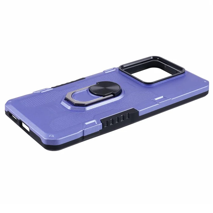 For Xiaomi Redmi Note 13 Pro 5G / Poco X6 5G Phone Case Ring Kickstand PC+TPU Shockproof Cover
