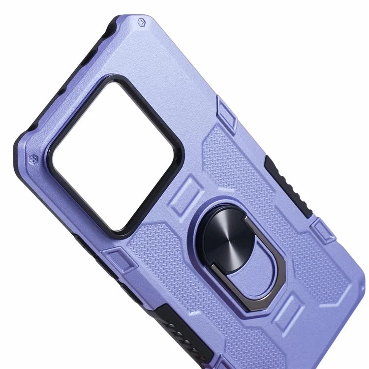For Xiaomi Redmi Note 13 Pro 5G / Poco X6 5G Phone Case Ring Kickstand PC+TPU Shockproof Cover