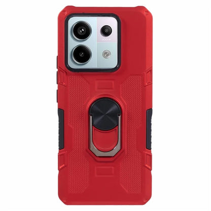 For Xiaomi Redmi Note 13 Pro 5G / Poco X6 5G Phone Case Ring Kickstand PC+TPU Shockproof Cover