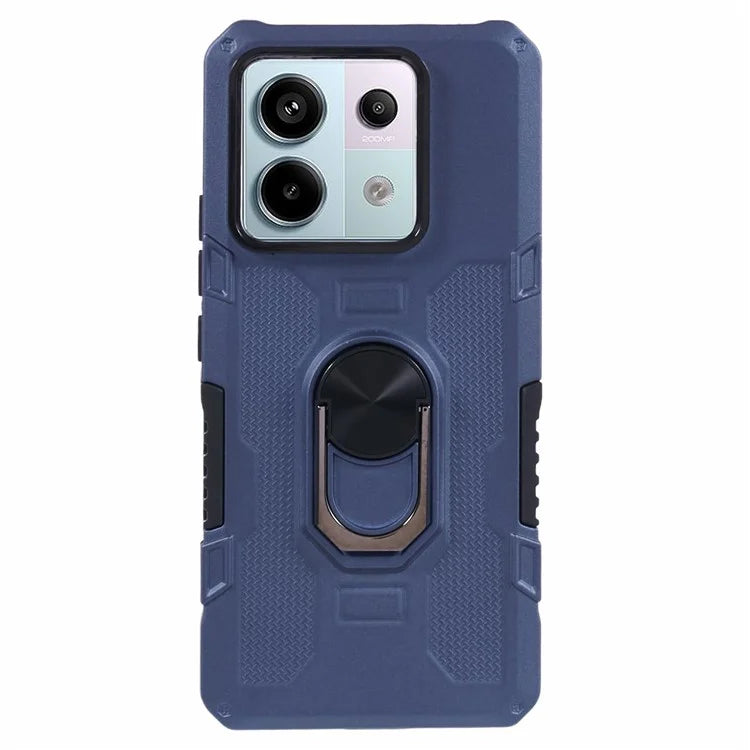 For Xiaomi Redmi Note 13 Pro 5G / Poco X6 5G Phone Case Ring Kickstand PC+TPU Shockproof Cover