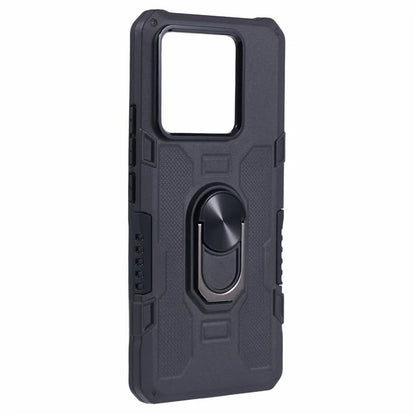 For Xiaomi Redmi Note 13 Pro 5G / Poco X6 5G Phone Case Ring Kickstand PC+TPU Shockproof Cover