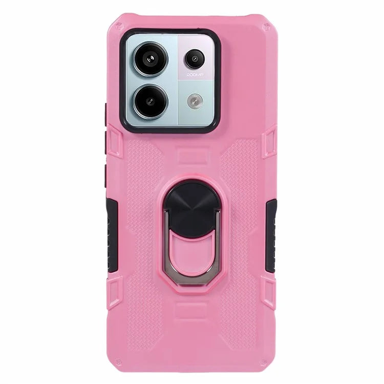 For Xiaomi Redmi Note 13 Pro 5G / Poco X6 5G Phone Case Ring Kickstand PC+TPU Shockproof Cover