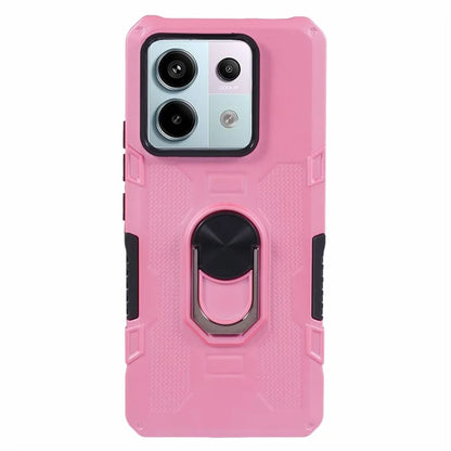 For Xiaomi Redmi Note 13 Pro 5G / Poco X6 5G Phone Case Ring Kickstand PC+TPU Shockproof Cover