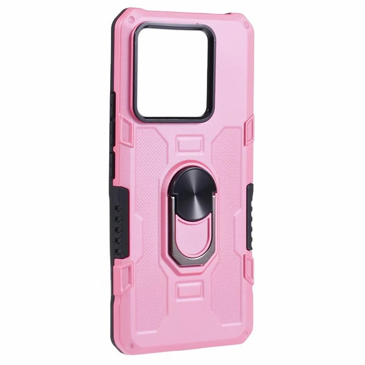 For Xiaomi Redmi Note 13 Pro 5G / Poco X6 5G Phone Case Ring Kickstand PC+TPU Shockproof Cover