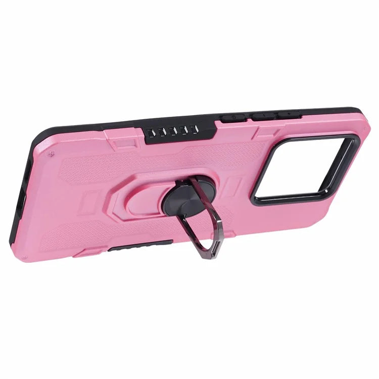 For Xiaomi Redmi Note 13 Pro 5G / Poco X6 5G Phone Case Ring Kickstand PC+TPU Shockproof Cover
