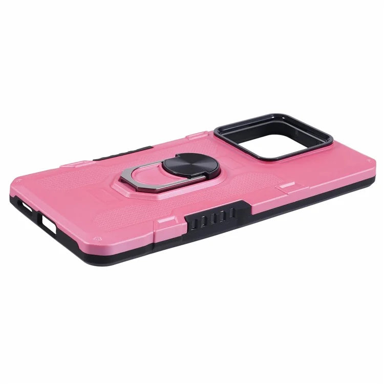 For Xiaomi Redmi Note 13 Pro 5G / Poco X6 5G Phone Case Ring Kickstand PC+TPU Shockproof Cover