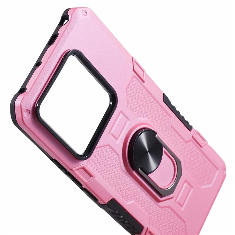 For Xiaomi Redmi Note 13 Pro 5G / Poco X6 5G Phone Case Ring Kickstand PC+TPU Shockproof Cover