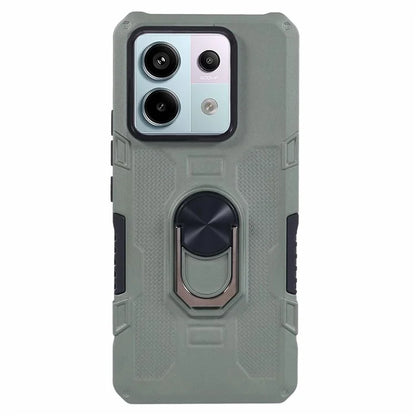 For Xiaomi Redmi Note 13 Pro 5G / Poco X6 5G Phone Case Ring Kickstand PC+TPU Shockproof Cover