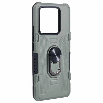 For Xiaomi Redmi Note 13 Pro 5G / Poco X6 5G Phone Case Ring Kickstand PC+TPU Shockproof Cover