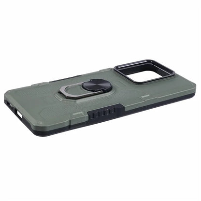 For Xiaomi Redmi Note 13 Pro 5G / Poco X6 5G Phone Case Ring Kickstand PC+TPU Shockproof Cover