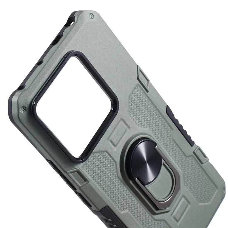 For Xiaomi Redmi Note 13 Pro 5G / Poco X6 5G Phone Case Ring Kickstand PC+TPU Shockproof Cover