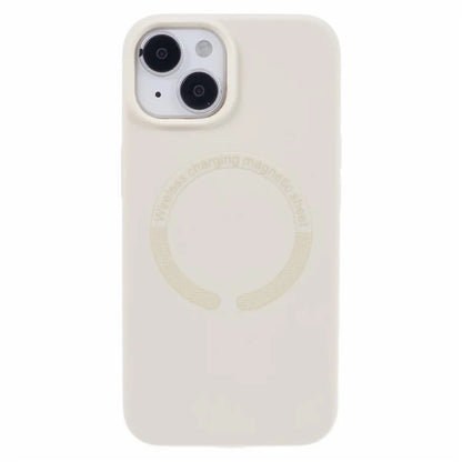 BJT Series For iPhone 15 Case TPU+Silicone Fabric Lining Magnetic Phone Case (Big Rear Lens Hole)