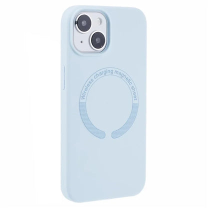 BJT Series For iPhone 14 Magnetic Phone Case TPU+Silicone Fabric Lining Back Cover