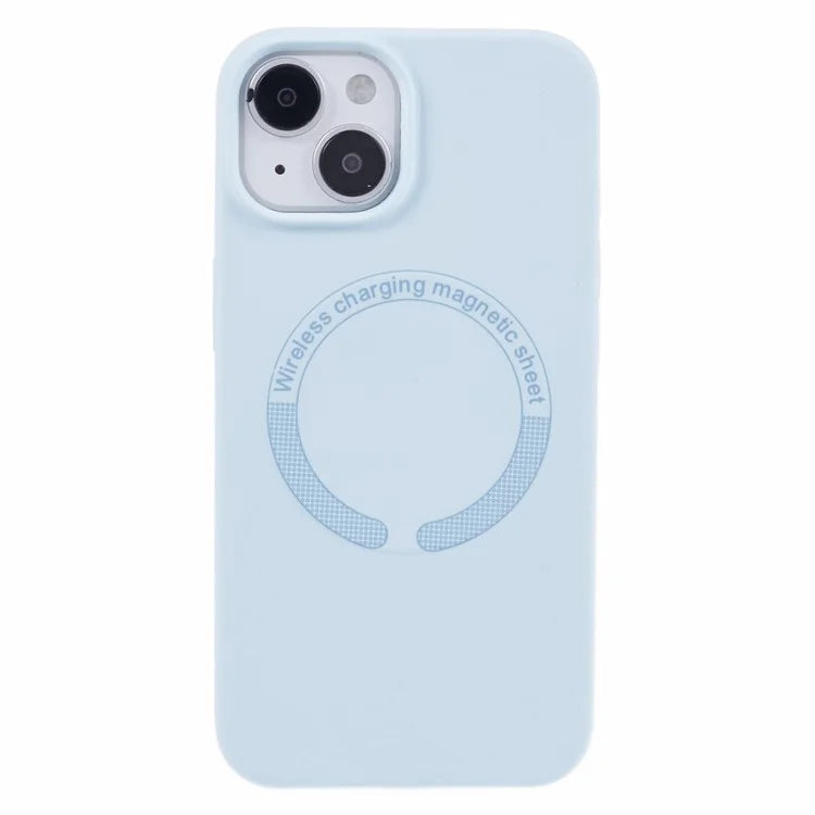 BJT Series For iPhone 14 Magnetic Phone Case TPU+Silicone Fabric Lining Back Cover
