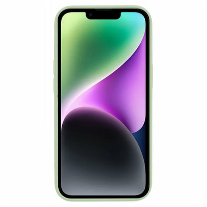 BJT Series For iPhone 14 Magnetic Phone Case TPU+Silicone Fabric Lining Back Cover