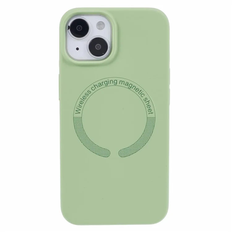 BJT Series For iPhone 14 Magnetic Phone Case TPU+Silicone Fabric Lining Back Cover