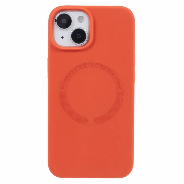 BJT Series For iPhone 14 Magnetic Phone Case TPU+Silicone Fabric Lining Back Cover