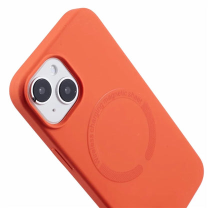 BJT Series For iPhone 14 Magnetic Phone Case TPU+Silicone Fabric Lining Back Cover