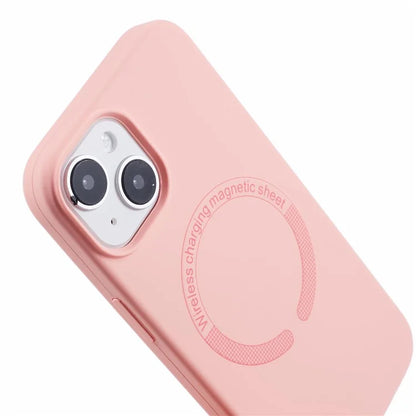 BJT Series For iPhone 14 Magnetic Phone Case TPU+Silicone Fabric Lining Back Cover