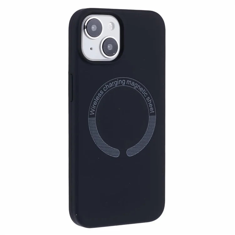 BJT Series For iPhone 13 6.1 inch Magnetic Phone Case TPU+Silicone Cover with Big Rear Lens Hole