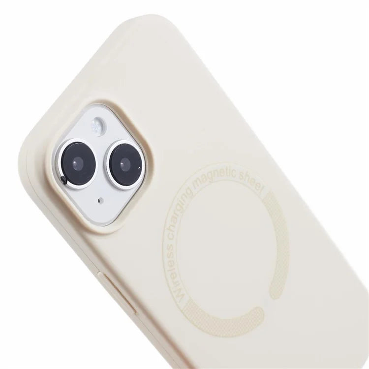 BJT Series For iPhone 13 6.1 inch Magnetic Phone Case TPU+Silicone Cover with Big Rear Lens Hole