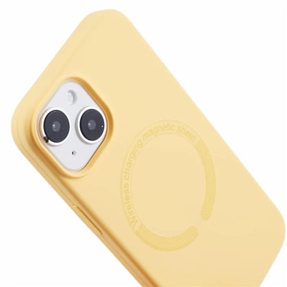 BJT Series For iPhone 13 6.1 inch Magnetic Phone Case TPU+Silicone Cover with Big Rear Lens Hole