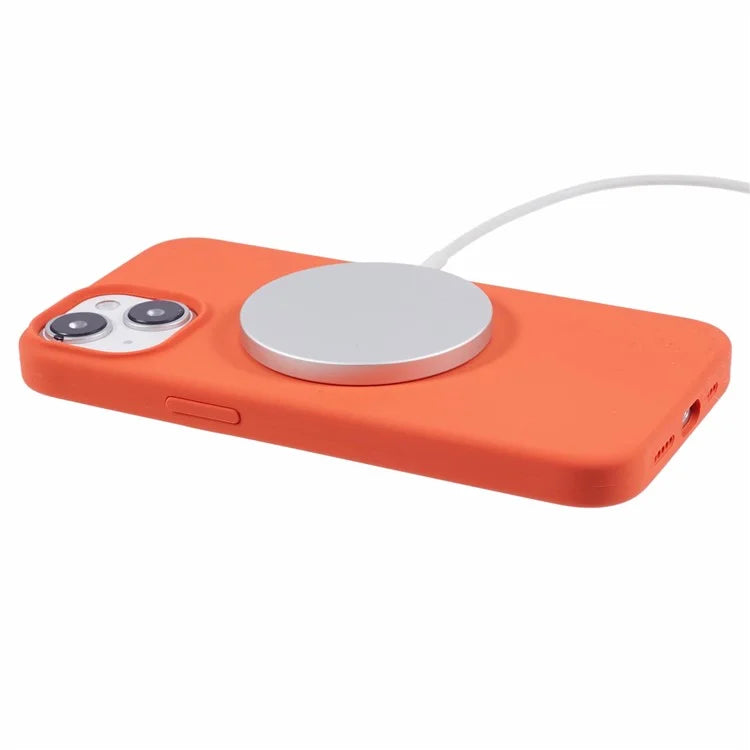 BJT Series For iPhone 13 6.1 inch Magnetic Phone Case TPU+Silicone Cover with Big Rear Lens Hole