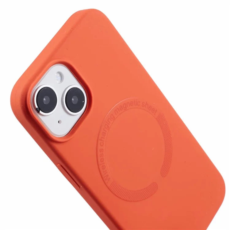 BJT Series For iPhone 13 6.1 inch Magnetic Phone Case TPU+Silicone Cover with Big Rear Lens Hole