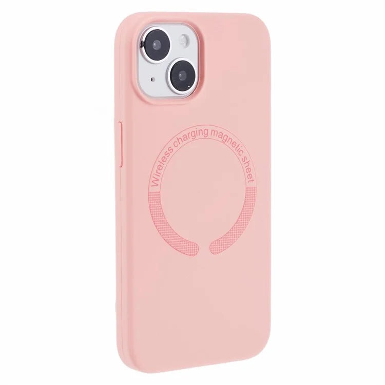 BJT Series For iPhone 13 6.1 inch Magnetic Phone Case TPU+Silicone Cover with Big Rear Lens Hole