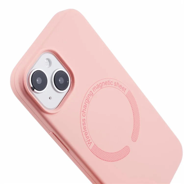 BJT Series For iPhone 13 6.1 inch Magnetic Phone Case TPU+Silicone Cover with Big Rear Lens Hole