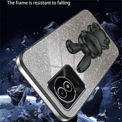 TPU+PC Case for vivo Y11 (2023) Rabbit Design Protective Phone Cover with Kickstand