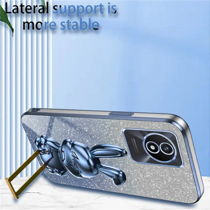 TPU+PC Case for vivo Y11 (2023) Rabbit Design Protective Phone Cover with Kickstand