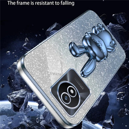 TPU+PC Case for vivo Y11 (2023) Rabbit Design Protective Phone Cover with Kickstand