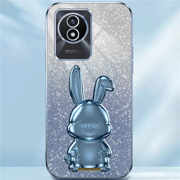 TPU+PC Case for vivo Y11 (2023) Rabbit Design Protective Phone Cover with Kickstand