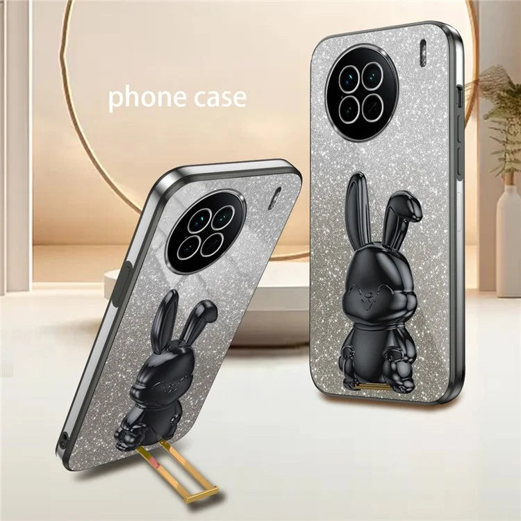 For vivo X90 5G Case Rabbit Design PC+TPU Kickstand Phone Cover