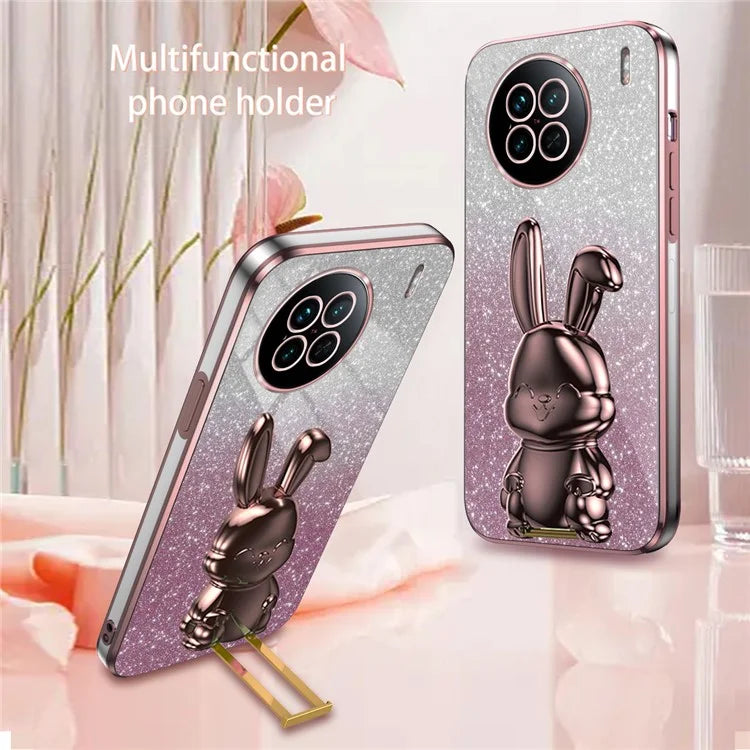 For vivo X90 5G Case Rabbit Design PC+TPU Kickstand Phone Cover