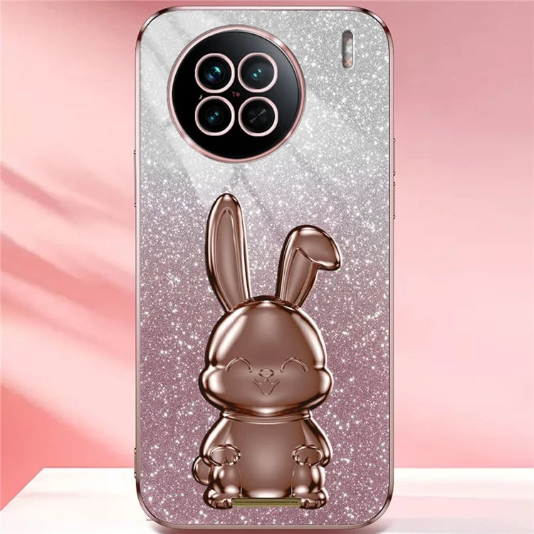 For vivo X90 5G Case Rabbit Design PC+TPU Kickstand Phone Cover